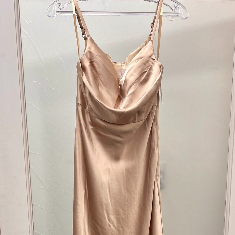 NEVER WORN | Revelry Skye Satin Dress - Size 4, Champagne